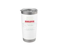 Senior Python Developer Hello World Funny Coder Stainless Steel Insulated Tumbler