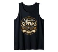 Senior Sippers Society Wine at Noon Fun Tank Top