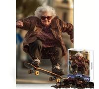 Senior Skateboarder 1000 Piece Jigsaw Puzzles for Adults Teenagers Wise Think Toy Stress Relief Clear Cut (50x75cm)
