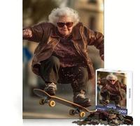Senior Skateboarder Jigsaw Puzzle 1000 Piece for Teenagers Logic Train Toy Light Relax Smooth Cut Wall Art Decor (38x26cm)