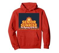 Senior Sunrise 2025: The Beginning of the End Pullover Hoodie, Adult Unisex, Red, S