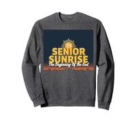 Senior Sunrise 2025: The Beginning of the End Sweatshirt, Adult Unisex, Dark Heather Grey, XL