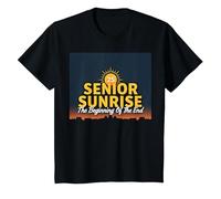 Senior Sunrise 2025: The Beginning of The End T-Shirt, Kids, Black, 6 Years