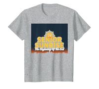 Senior Sunrise 2025: The Beginning of The End T-Shirt, Kids, Heather Grey, 3 Years
