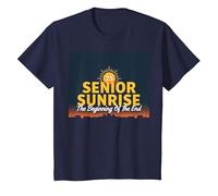 Senior Sunrise 2025: The Beginning of The End T-Shirt, Kids, Navy, 12 Years