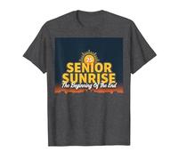 Senior Sunrise 2025: The Beginning of The End T-Shirt, Men, Dark Heather Grey, XXL