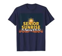 Senior Sunrise 2025: The Beginning of The End T-Shirt, Men, Navy, XXL