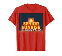Senior Sunrise 2025: The Beginning of The End T-Shirt, Men, Red, XL