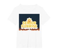 Senior Sunrise 2025: The Beginning of The End T-Shirt, Women's Plus, White, 4X