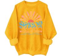 Senior Sunrise 2026 Sweatshirt High School Senior Class Of 2026 Hoodie Retro Boho Colorful Shirts Unisex Yellow