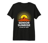 Senior Sunrise Class of 2027 Mountain Sun Graduate Premium T-Shirt