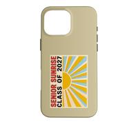 Senior Sunrise Class of 2027 Retro Groovy Japanese Poster Case for iPhone 16 Pro Max