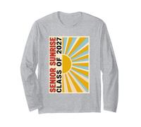 Senior Sunrise Class of 2027 Retro Groovy Japanese Poster Long Sleeve T-Shirt