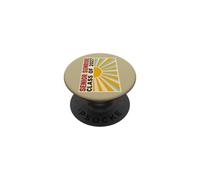 Senior Sunrise Class of 2027 Retro Groovy Japanese Poster PopSockets Adhesive PopGrip