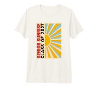 Senior Sunrise Class of 2027 Retro Groovy Japanese Poster Premium T-Shirt