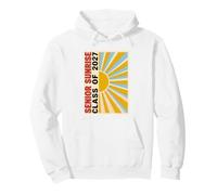 Senior Sunrise Class of 2027 Retro Groovy Japanese Poster Pullover Hoodie