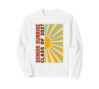 Senior Sunrise Class of 2027 Retro Groovy Japanese Poster Sweatshirt