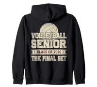 Senior Volleyball Class Of 2026 Crew The Final Set Zip Hoodie