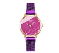 Senior Watches for Women Brown Watch Elegant Women Dress Watch Alloy Strap Jewelry Crystal Diamond Casual Quartz Watch Analog Wrist Watch Alloy Case Women Times Easy Reader Watch