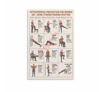 Senior Women Osteoporosis Prevention Poster Bone Health Exercise Routine Wall Decor
