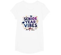 Senior Year Vibes Graduation Celebration Gift T-Shirt, Girls, White, Large