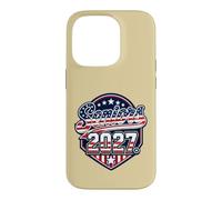 Seniors 2027 American Flag Graduation Class Case for iPhone 14 Pro