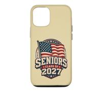 Seniors Class of 2027 American Flag Graduation Case for iPhone 12/12 Pro