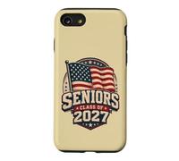Seniors Class of 2027 American Flag Graduation Case for iPhone SE (2020) / 7/8