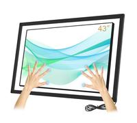 Senisway 43 Inch 4K UHD 3840 x 2160 Multi-Touch Infrared Touch Overlay Frame, USB HID Compatible Touchscreen Monitor Frame