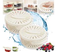 SENIURIS 2 in 1 Drainer Basket with Lid and Strainer, Handle Berry Basket, Multi-Function Draining Basket with Collapsible. (2 White)