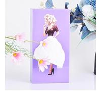 SENIURIS Beautiful Girl's Long Skirt Tissue Box, Creative Cartoon Tissue Cover Case Paper Dispenser for Home Office and Car. (Purple)