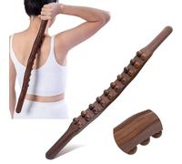 SENIURIS Gua Sha Wood Therapy Tool, Myofascial Release Tool Cellulite Massager, Self Body Sculpting Massage Tool. (20 Beads)