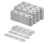 SENJEOK 100 PCS Flat Brackets for Wood, 77 x 16 x 1.8 mm Joining Connecting Brackets, Stainless Steel Mending Plates for Furniture Repair Fixing