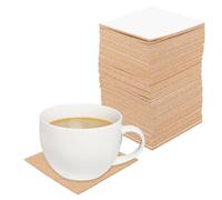 SENJEOK 150PCS 4 x 4 Inch/10 x 10cm Small Self Adhesive Cork Coasters, 2mm Mini Square Cork Mat Tiles for DIY Craft, Wall Decoration