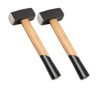 SENJEOK 2 Pcs 35oz Club Hammer, Lump Hammer with Wood Handle for Camping Woodworking Gardening, 1kg/2.2lb