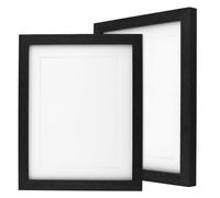 SENJEOK 2 PCS 8 x 10 Inch Black Photo Frame, 20 x 25cm Picture Frame for Poster Certificates, Tabletop, Wall Mount Display