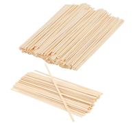 SENJEOK 200 PCS Flat Bamboo Craft Sticks, 40 x 0.9 x 0.2 cm Wooden Strips for Star Lantern Making DIY Craft