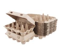 SENJEOK 25 PCS Cardboard Egg Boxes for 12 Eggs, 12 Count Dozen Paper Pulp Egg Cartons for Kitchen, 19 x 17 x 7cm