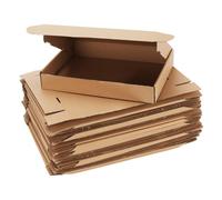 SENJEOK 30 Pack A4 Corrugated Cardboard Shipping Boxes, Brown Mailing Boxes for Small Business Packaging, Gift Wrapping, Postal, 300 x 215 x 50 mm