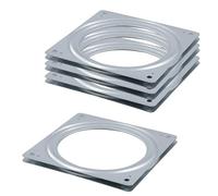 SENJEOK 4 Pcs Lazy Susan Swivel Plate, 15.6 x 0.87 cm Square Rotating Base for Turntable and Furniture