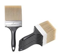 SENJEOK 8 PCS 4 Inch Paint Brush, 100mm Chip Paint Brush, Trim Painting Brush with Plastic Handle for Home, Wall, Fences, Decorating