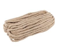 SENJEOK 8mm Jute Rope, 30m/98ft Hessian Hemp Rope, Braided Garden Twine String for Home Decoration, Craft Weaving, DIY Project
