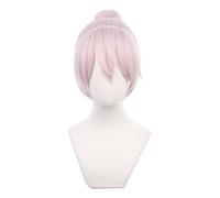 Senju Kawaragi Cosplay Wig Anime Tokyo Revengers Senju Kawaragi Akashi Pink Fake Hair with Buns Heat Resistant Hair Halloween Wi