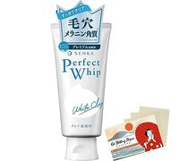 Senka Perfect Whip White Clay n Facial Ｗash - 120g Blotting Paper Set