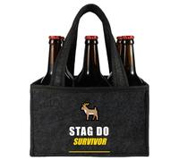 Senken STAG DO Survivor Beer Carrier Bag for 6 Bottles, Groom Gifts