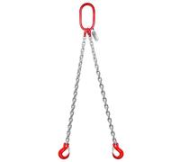 SENKEYFE 3 Ton Chain Sling 5/16 in x 6.5 Ft Lifting Chains 2 Legs Industrial Grab Hooks 6600LBS Capacity Lifting Slings G80 Alloy Steel Engine Chain Hoist Lifts for Cargo Security Towing and Handling