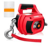SENKEYFE Drill Powered Portable Winch 1000LBS, Drill Winch with 40FT Alloy Steel Wire Rope, Portable Drill Winch, Portable Handheld Drill Winch for Dragging Handling Trailer