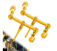 SENKEYFE Ratchet Chain Binders 1/4''- 5/16'', Load Binder with G70 Grab Hooks, Adjustable 1/4" Binder for 1/4 Chains, 2200 Pounds Working Load Limit- Heavy Duty Ratchet Binders for Towing (2 Pack)
