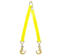 SENKEYFE Tow Straps V Bridle, 3" x 36" Recovery V-Strap with 8" J Hooks and T-J Hooks, 5400LBS J Hook and Mini Datsun Recovery Bridle, Recovery Tow Car Strap Hook for Wrecker, Rollback, Car Haul