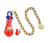 SENKEYFE Upgraded Snatch Block with Chain,Snatch Block 2 Ton WLL, for 3/8" Wire Rope,Snatch Block Pulley for Towing and Recovery，Rollback Wrecker Car Carrier Tow Truck Accessories